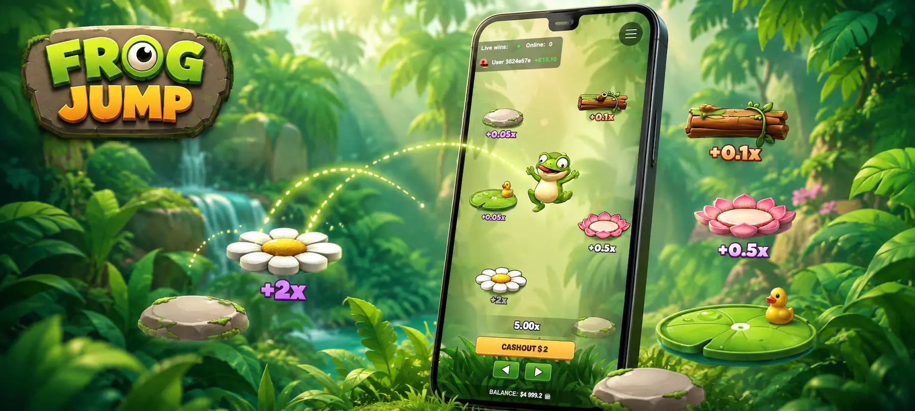 Frog jump mobile game Frog jump mobile game.